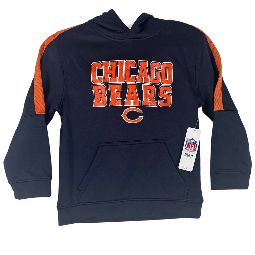 NFL Team Chicago Bears hoodie pullover youth sweatshirt dark blue size M